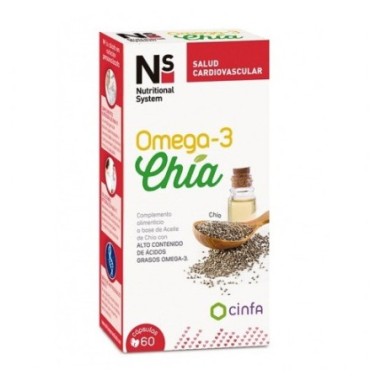 Ns omega 3 chia 60 capsulas             